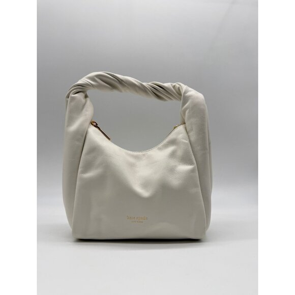 KATE SPADE NY Twirl top handle leather small crossbody bag - White - Picture 3 of 14